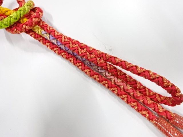 未使用品　正絹　手組帯締め